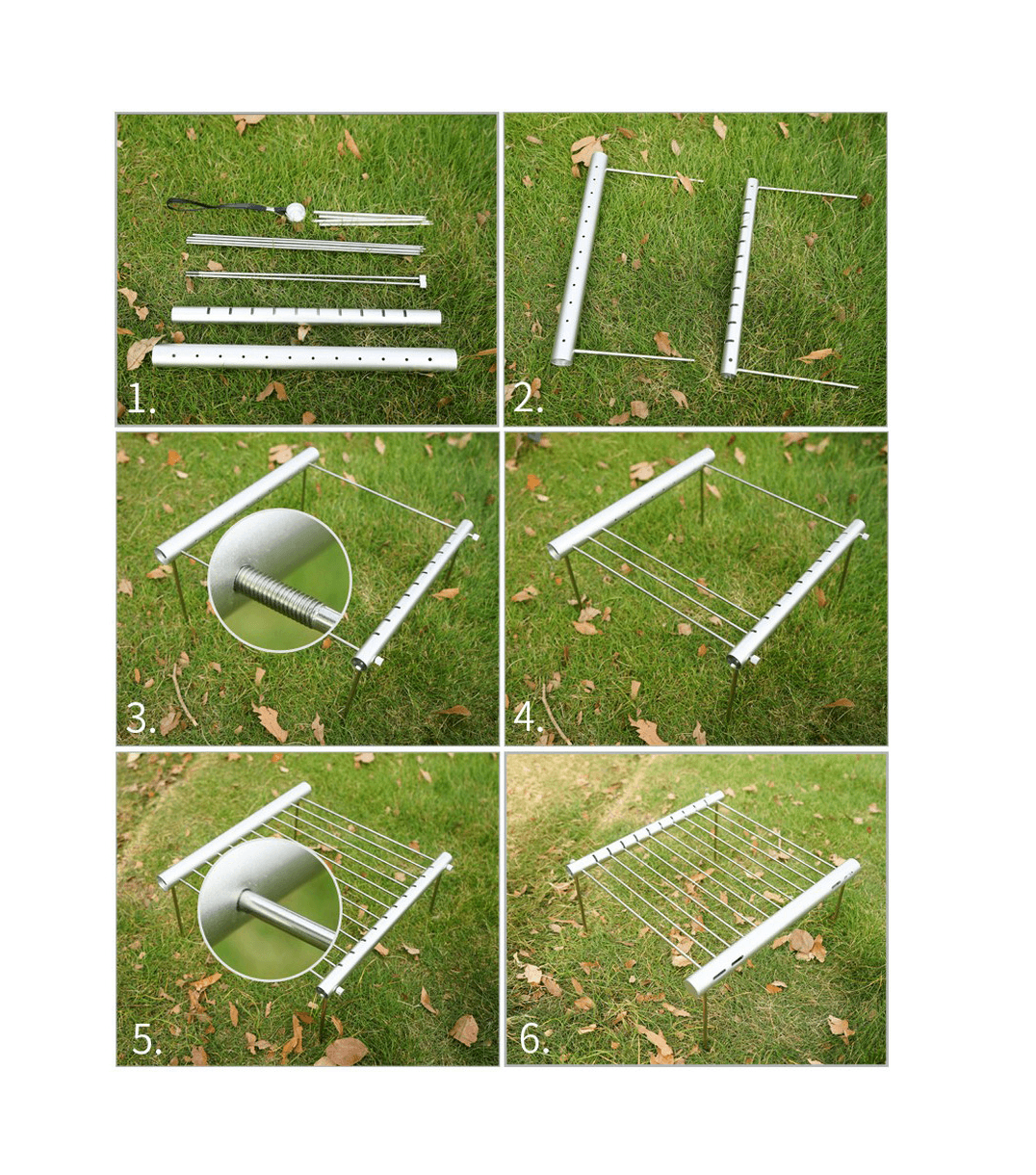 Parrilla Plegable Practica Portatil Acero CN12