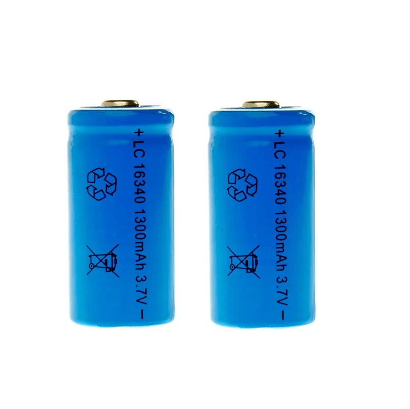 Pack 2 Baterías Pilas Recargables Cr123a 16340 1300mah 3.7v BAT2