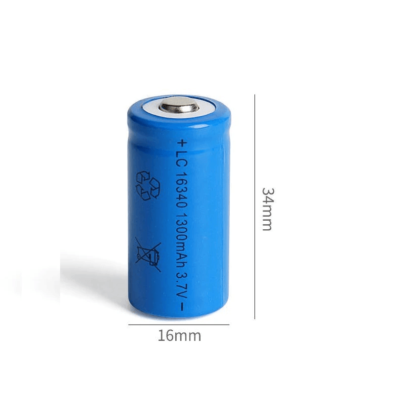 Pack 2 Baterías Pilas Recargables Cr123a 16340 1300mah 3.7v BAT2