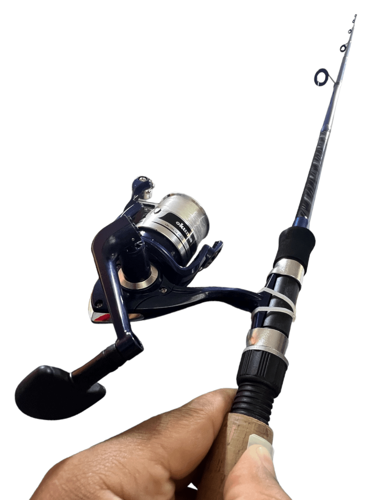 Caña Carrete Okuma Fin Chaser Serie X doble 1.95cm + Nylon CÑS2