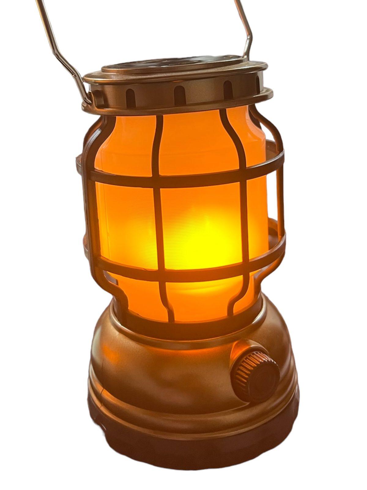 Lampara Retro solar recargable luz blanca y roja LTL4