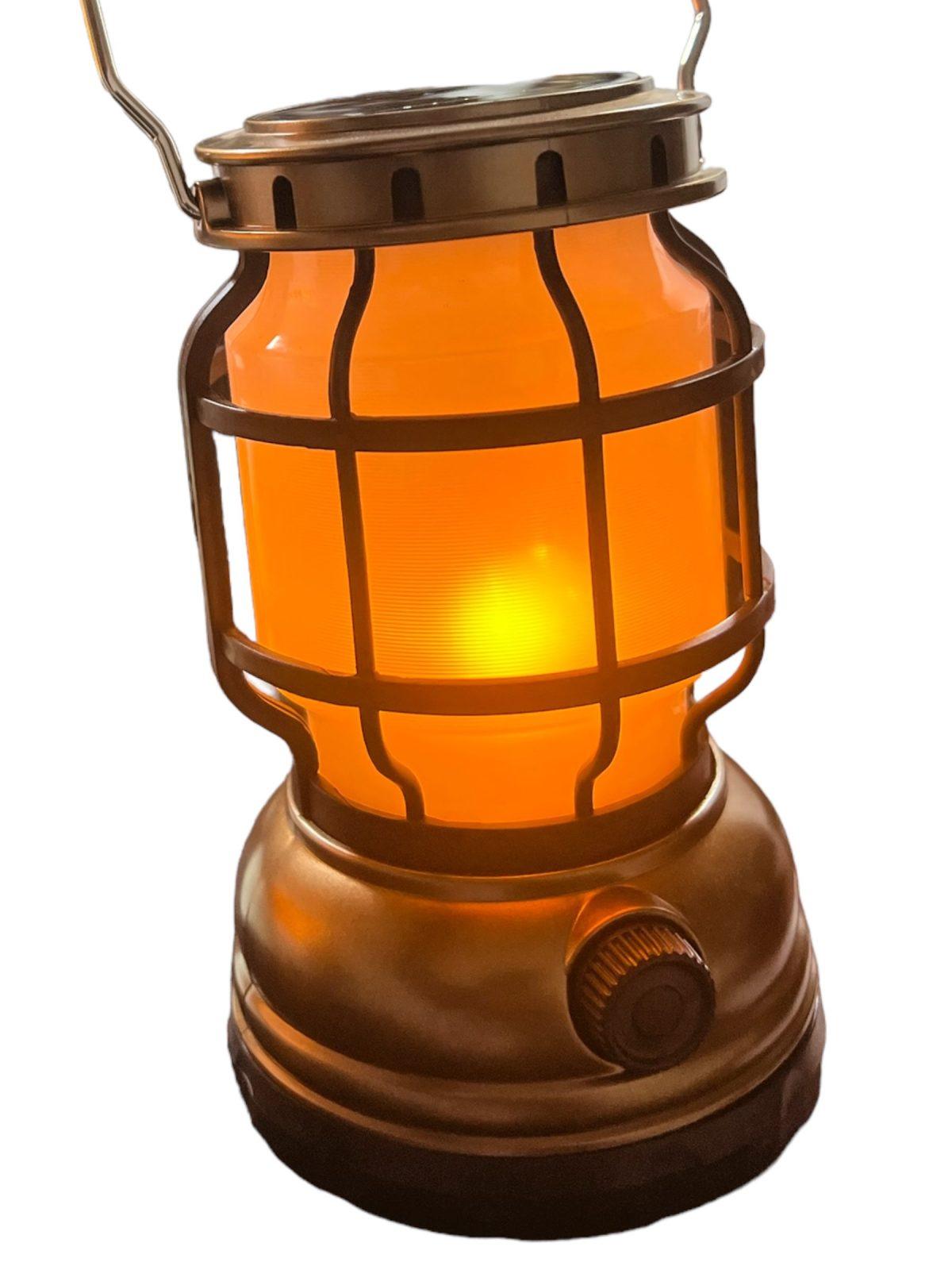 Lampara Retro solar recargable luz blanca y roja LTL4