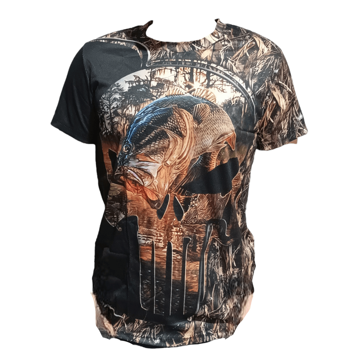 Polera Camiseta Estampado Pesca Outdoor PLS8