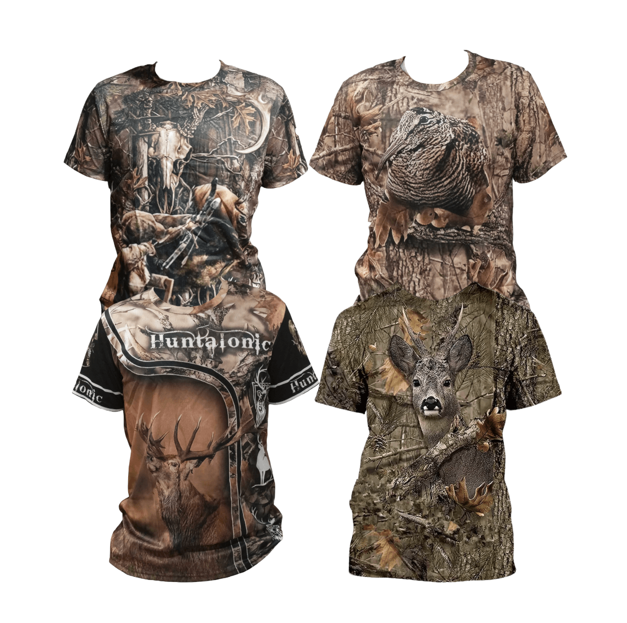Polera Camiseta Estampado Camuflaje Caza Outdoor PLS9