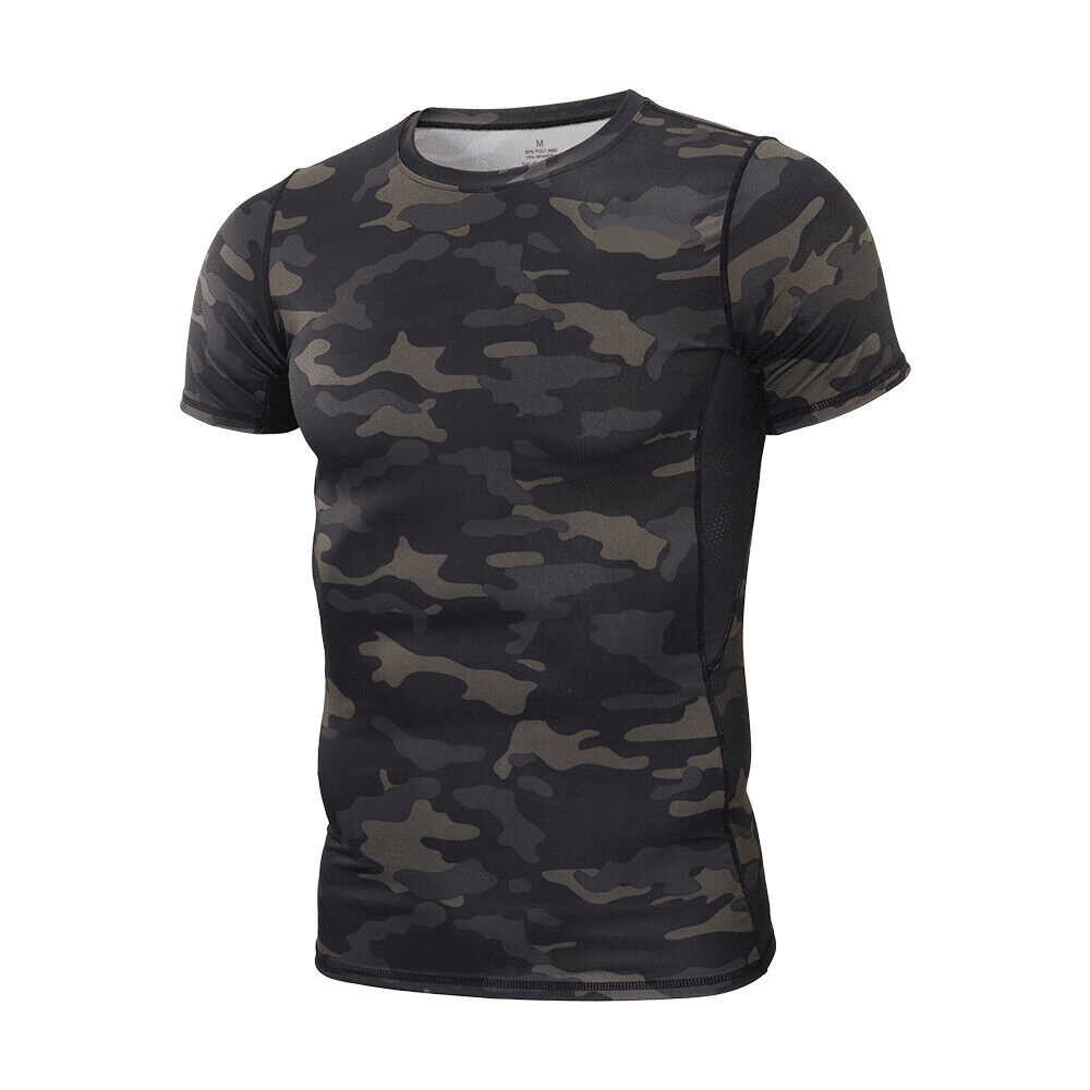 Polera Tactica Manga Corta Algodon Militar Deportes PLS4