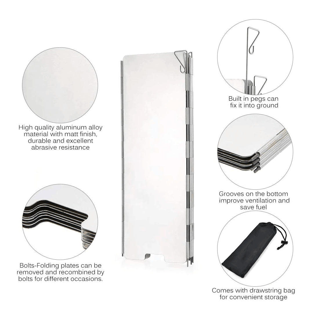 Protector Viento Cocinilla Portatil Camping CN6