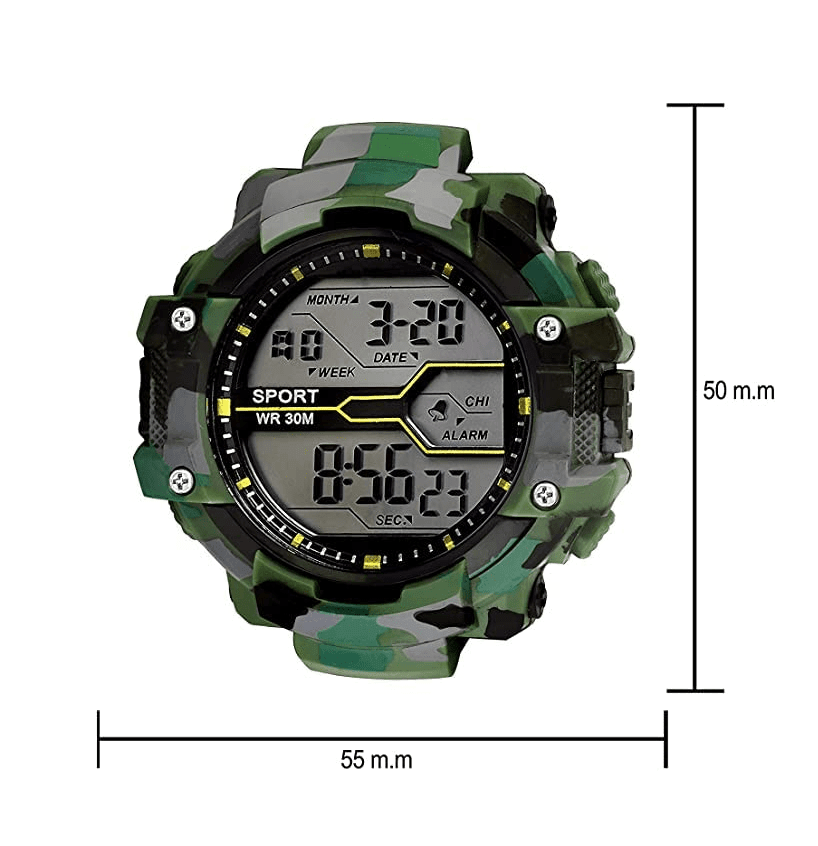 Reloj Deportivo Digital Multiuso Army Camuflado RLJ3