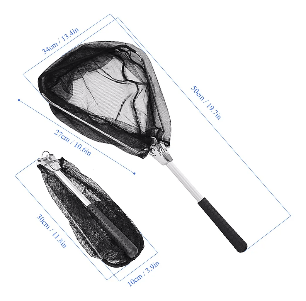 Red Pesca Con Baston Retractil Plegable Chinguillo RCT1