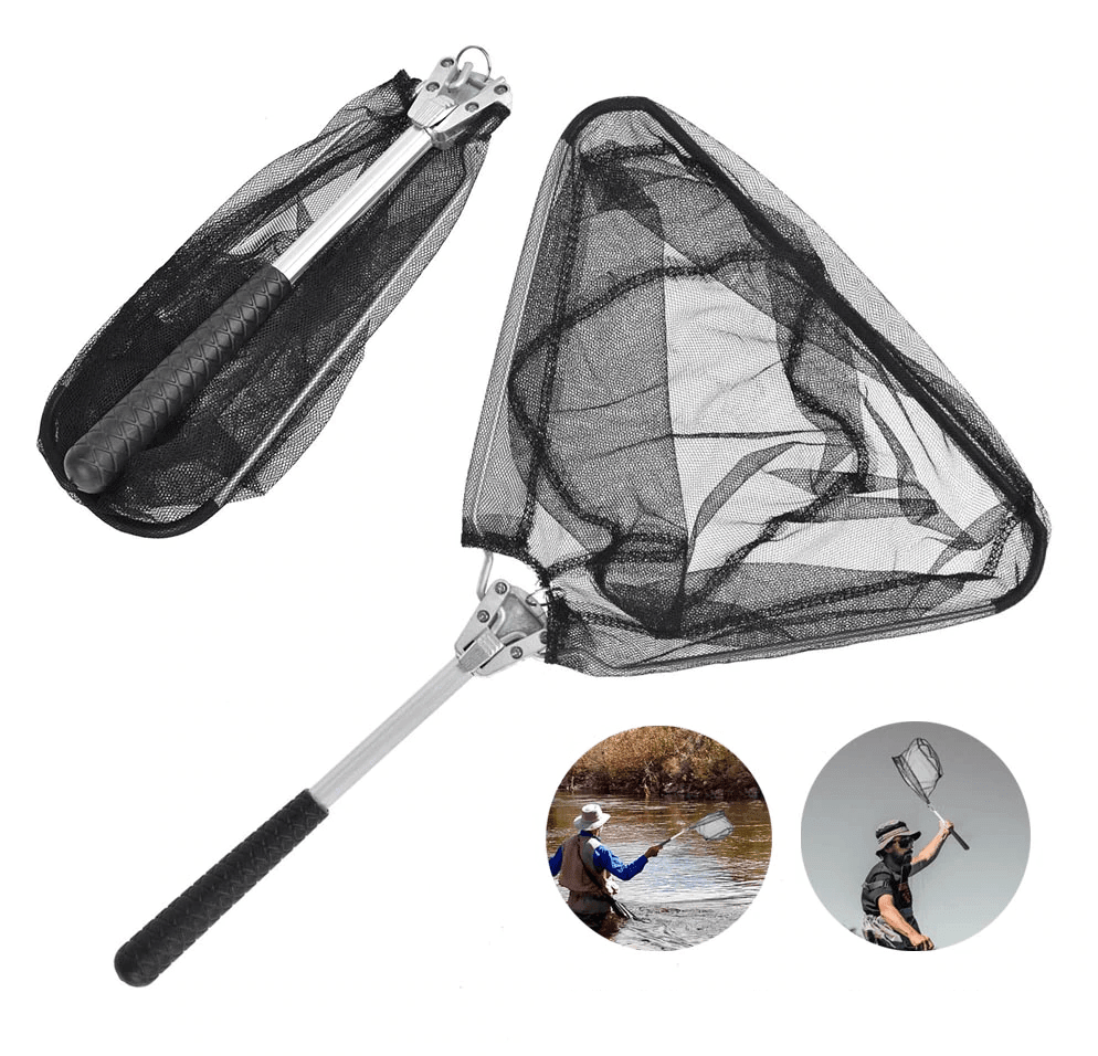 Red Pesca Con Baston Retractil Plegable Chinguillo RCT1