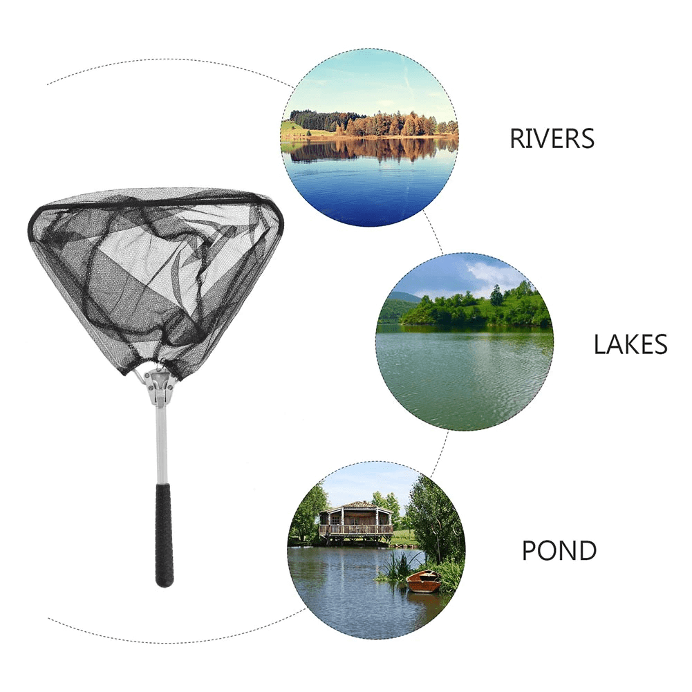 Red Pesca Con Baston Retractil Plegable Chinguillo RCT1