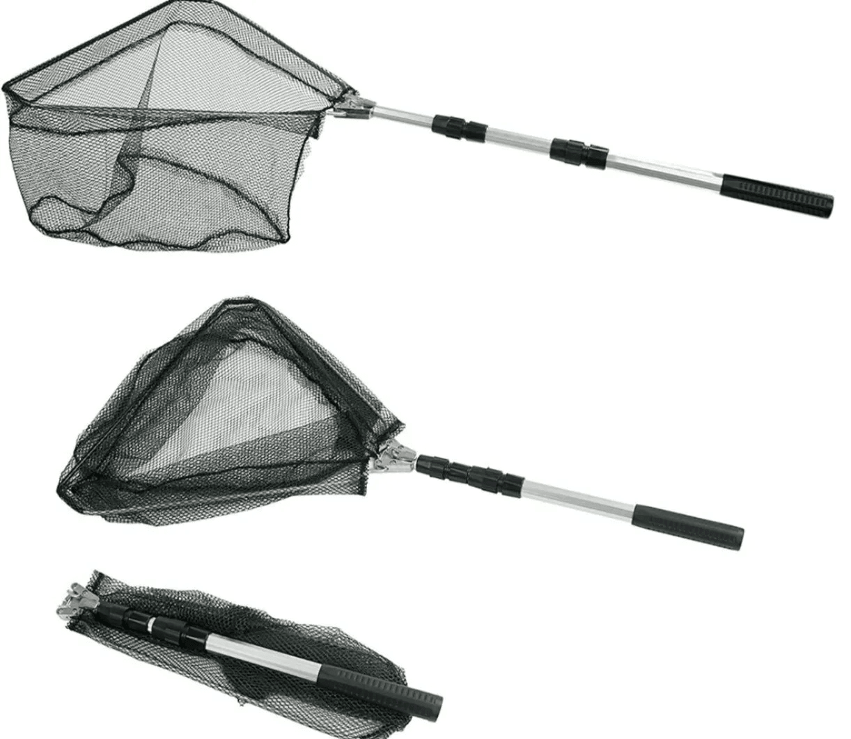 Red Pesca Con Baston Retractil Plegable Chinguillo RCT1