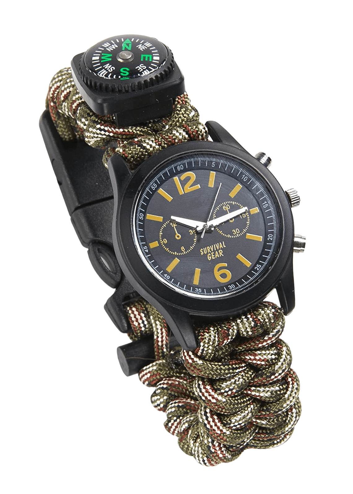 Reloj Pulsera Tejido Brujula Multiuso Militar RLJ4