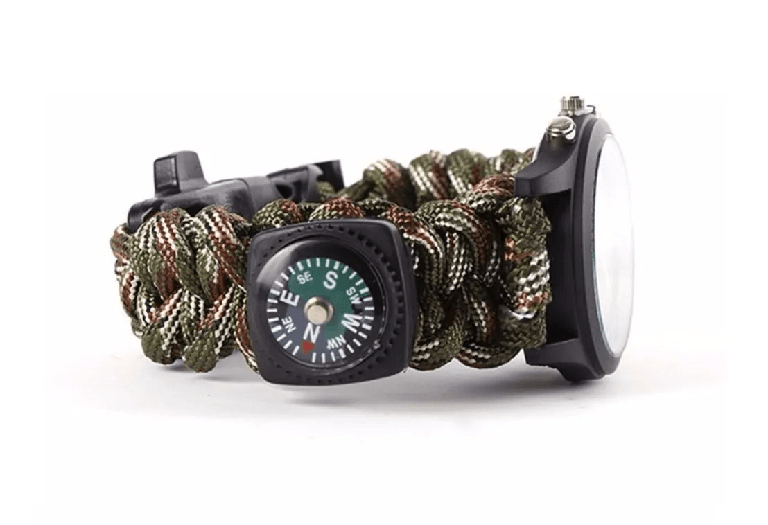 Reloj Pulsera Tejido Brujula Multiuso Militar RLJ4