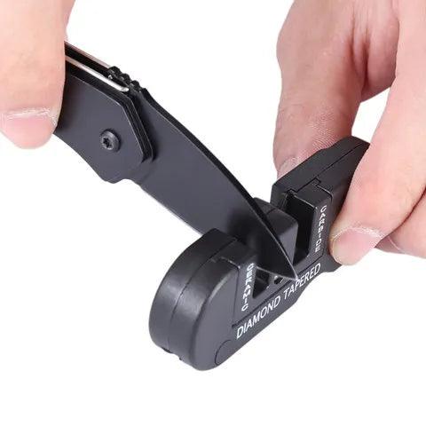 Afilador de cuchillos portátil multifuncional camping HT12