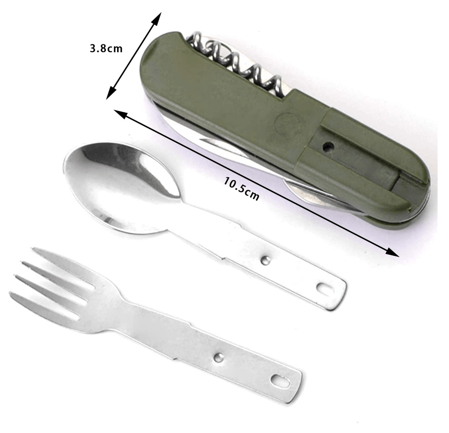 Set Cubiertos 7en1 Multiuso Plegable Camping CT12