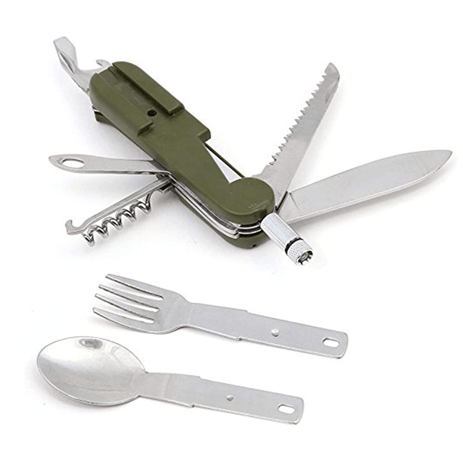 Set Cubiertos 7en1 Multiuso Plegable Camping CT12