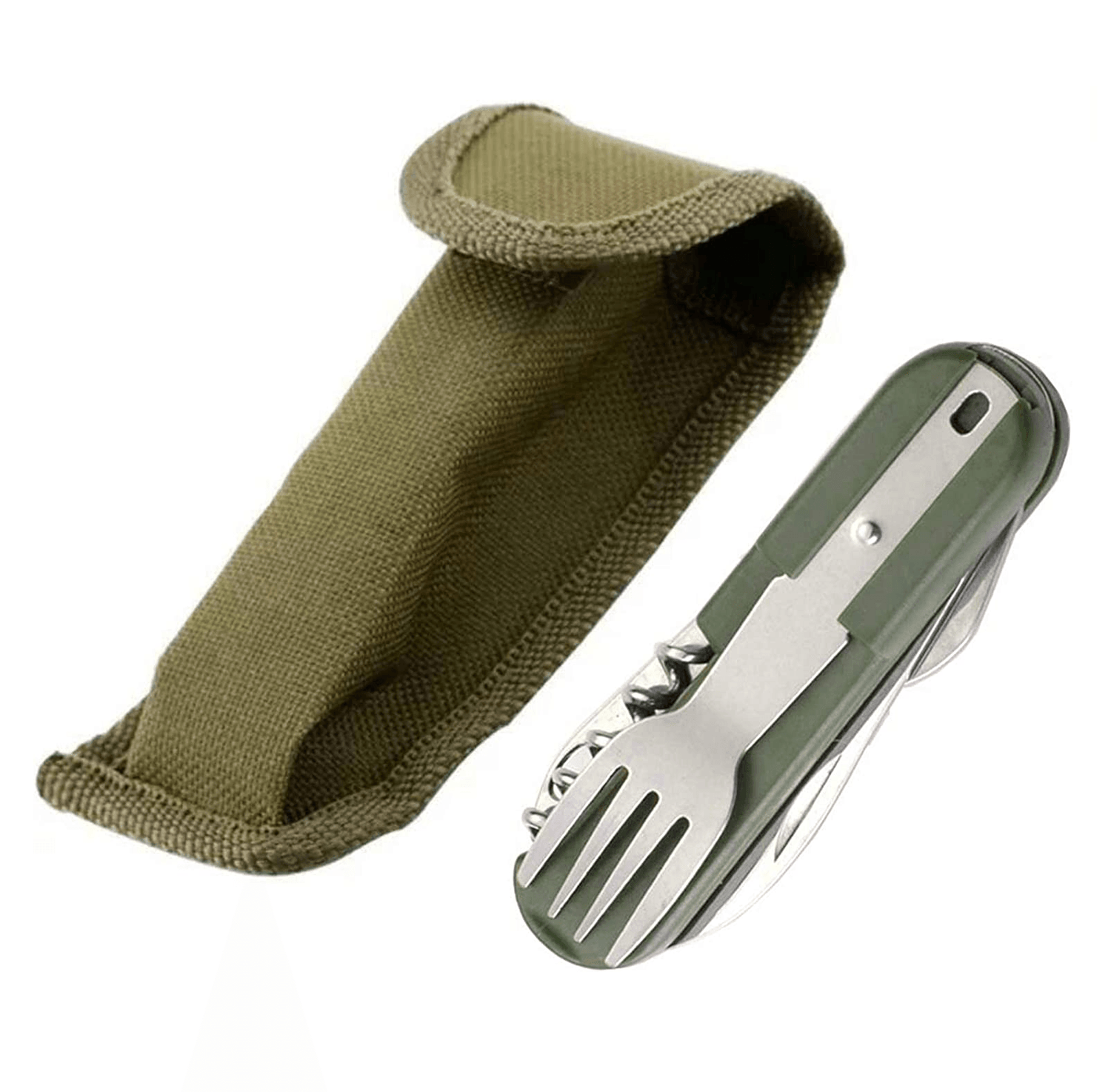 Set Cubiertos 7en1 Multiuso Plegable Camping CT12