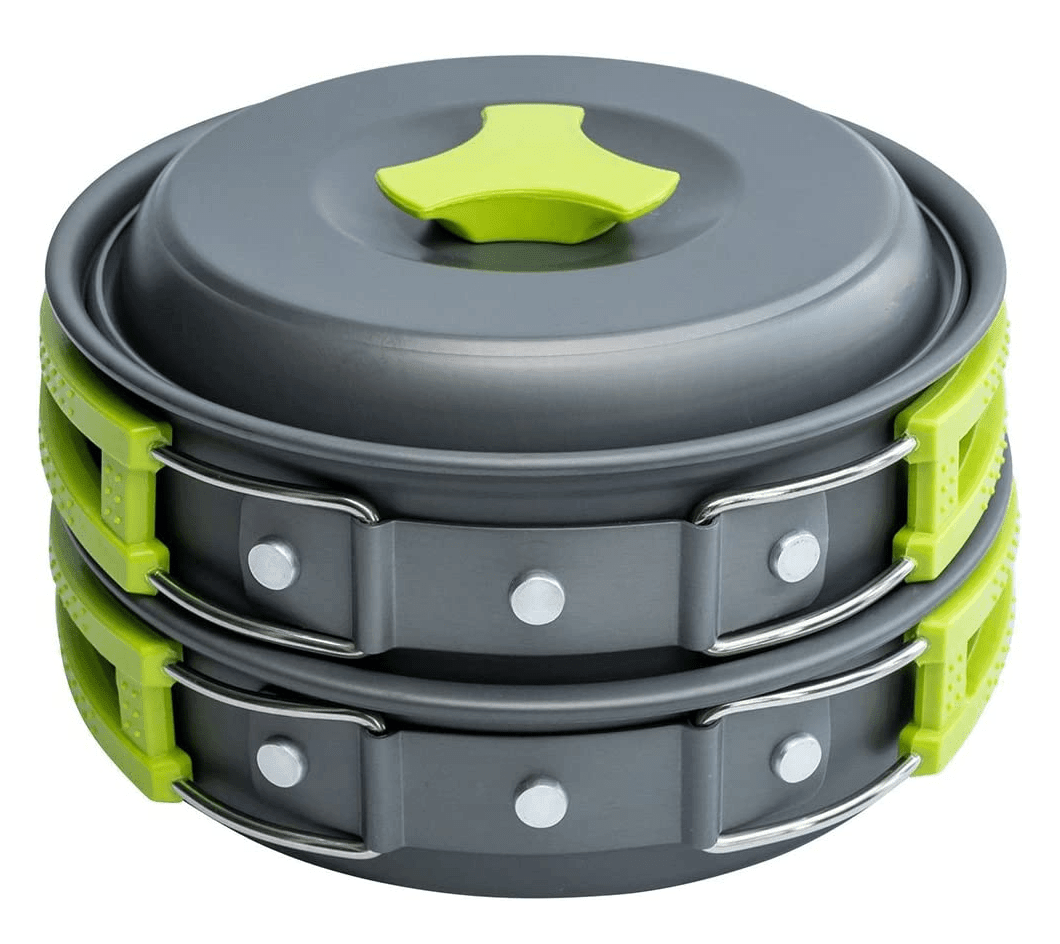 Set Ollas Camping Cocinilla Utensilios 2a3 Personas OC8