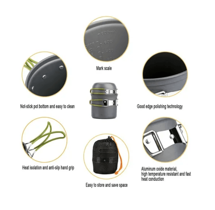 Set Ollas Camping 2 personas OC5