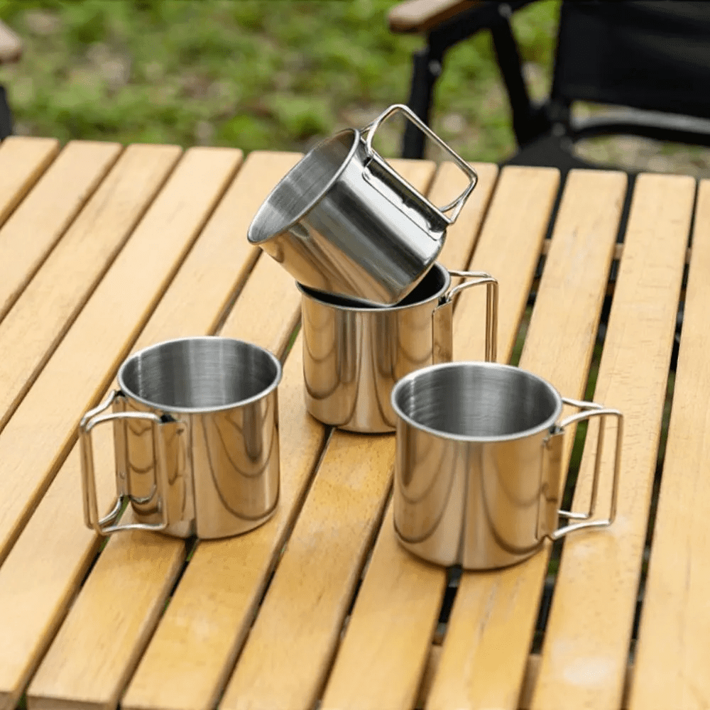 Taza Camping Aire Libre 300ml Mango Plegable CT2