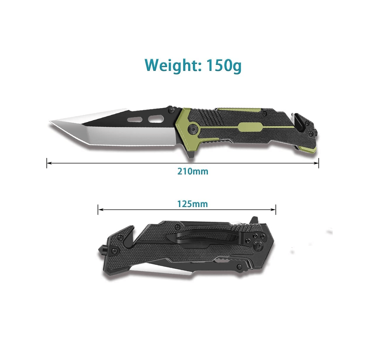 Cuchillo Plegable Portatil Multifuncional Acero CHMP24