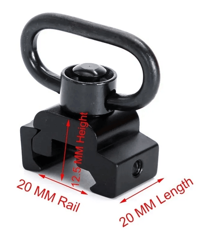 Adaptador Montaje Cabestrillo Giratorio Rifle MTR11