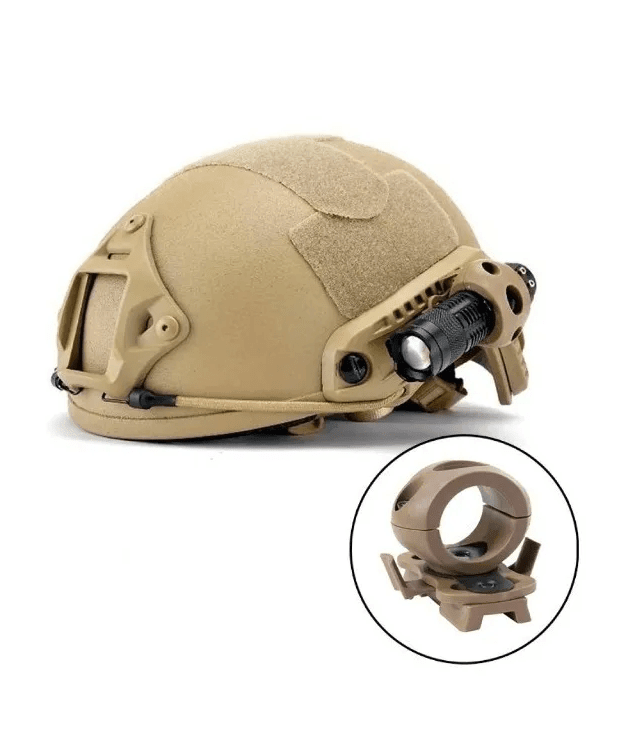 Adaptador Riel Linterna Casco Tactico MTR10