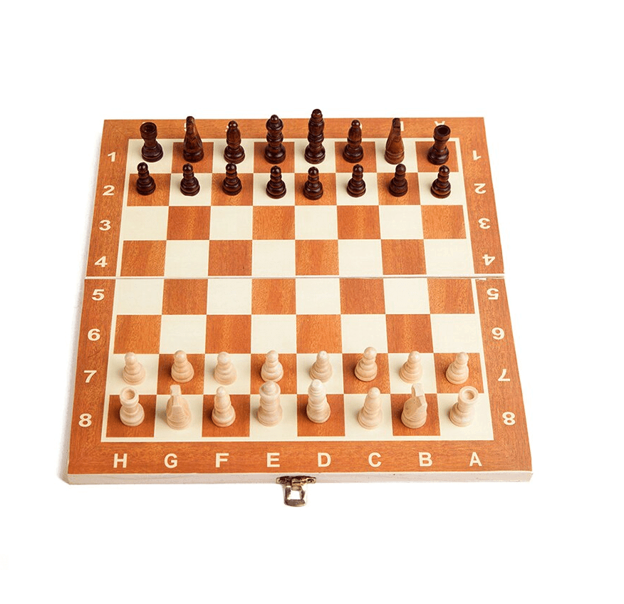 Ajedrez Grande Madera 40x40cm Juego 3en1 ETM9