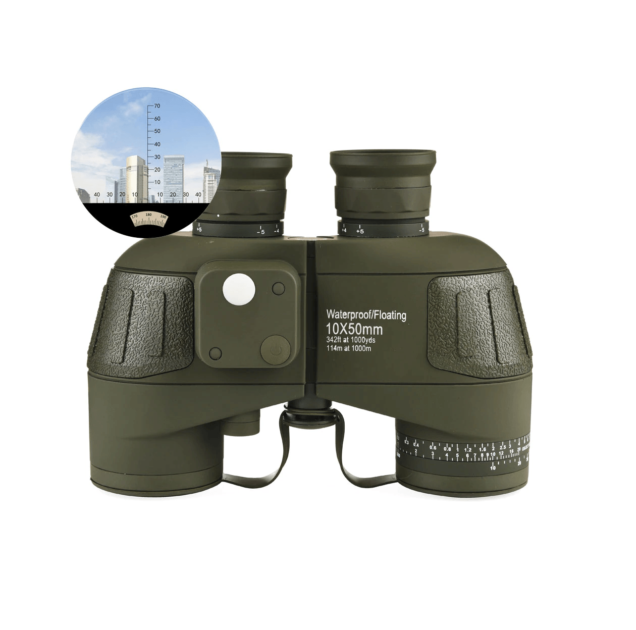 Binocular Prismatico Marino Militar Brujula Telescopio Practico 10x50 BM13