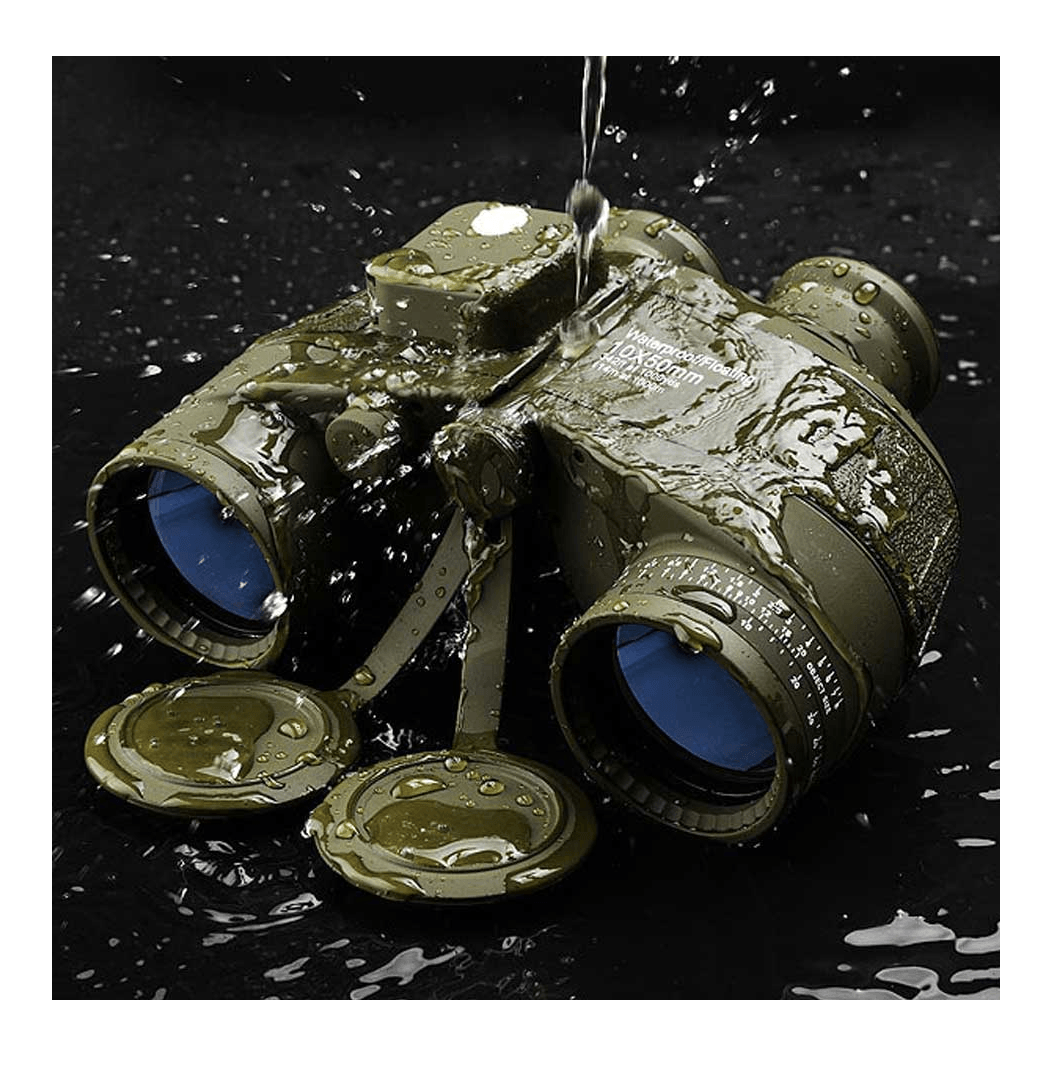 Binocular Prismatico Marino Militar Brujula Telescopio Practico 10x50 BM13