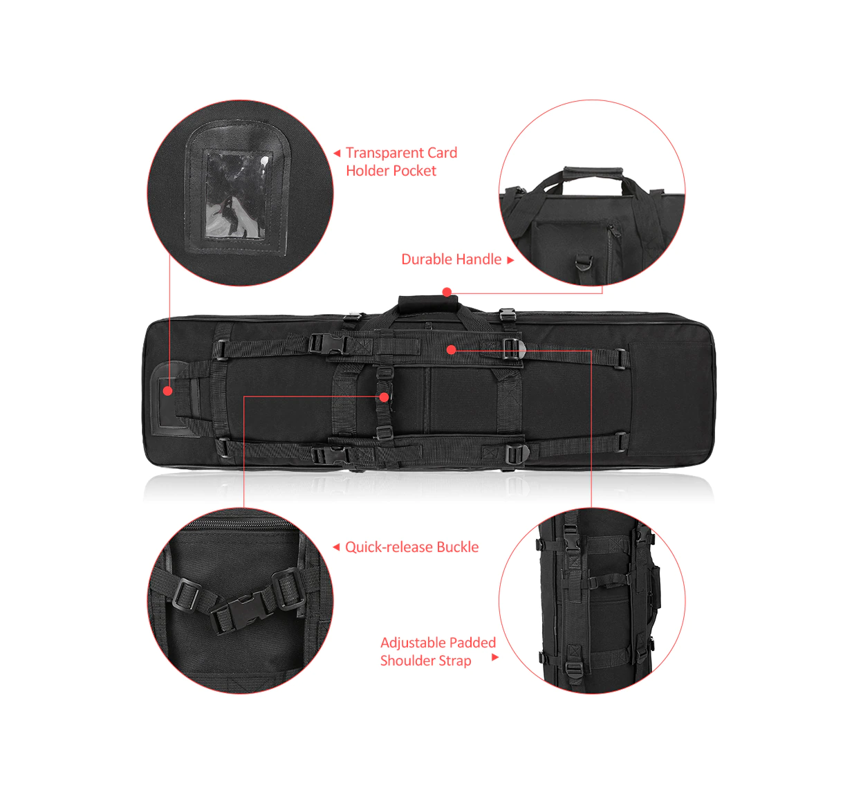 Bolso Porta Fusiles Rifles Tactico Mediano 100cm MBP1