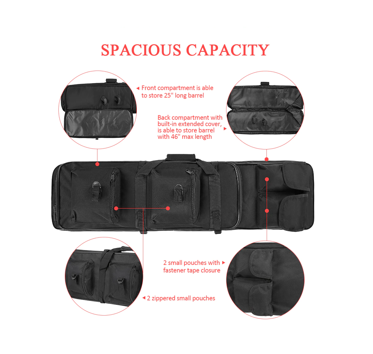 Bolso Porta Fusiles Rifles Tactico Mediano 100cm MBP1