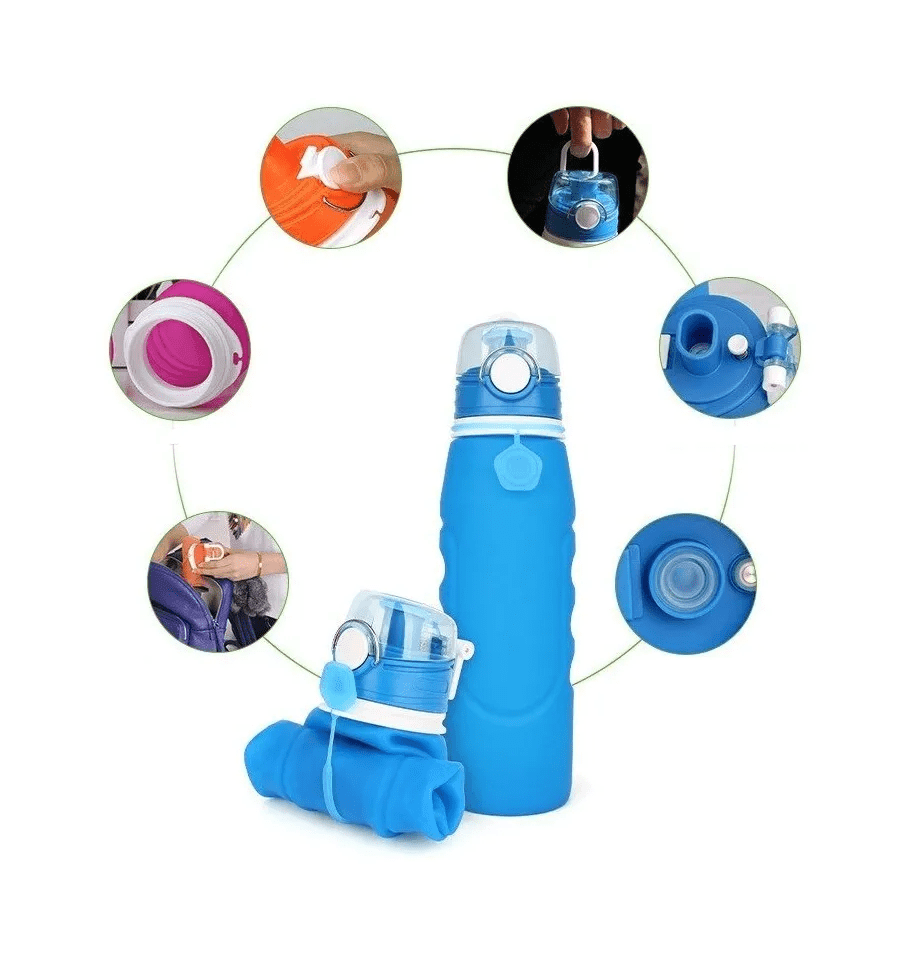 Botella Agua Silicona Plegable 750ml TCB2