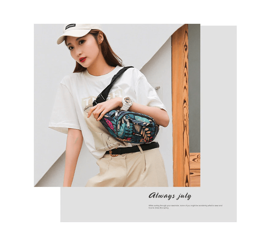 Banano Riñonera Casual Nylon Impermeable Multicolor BT13