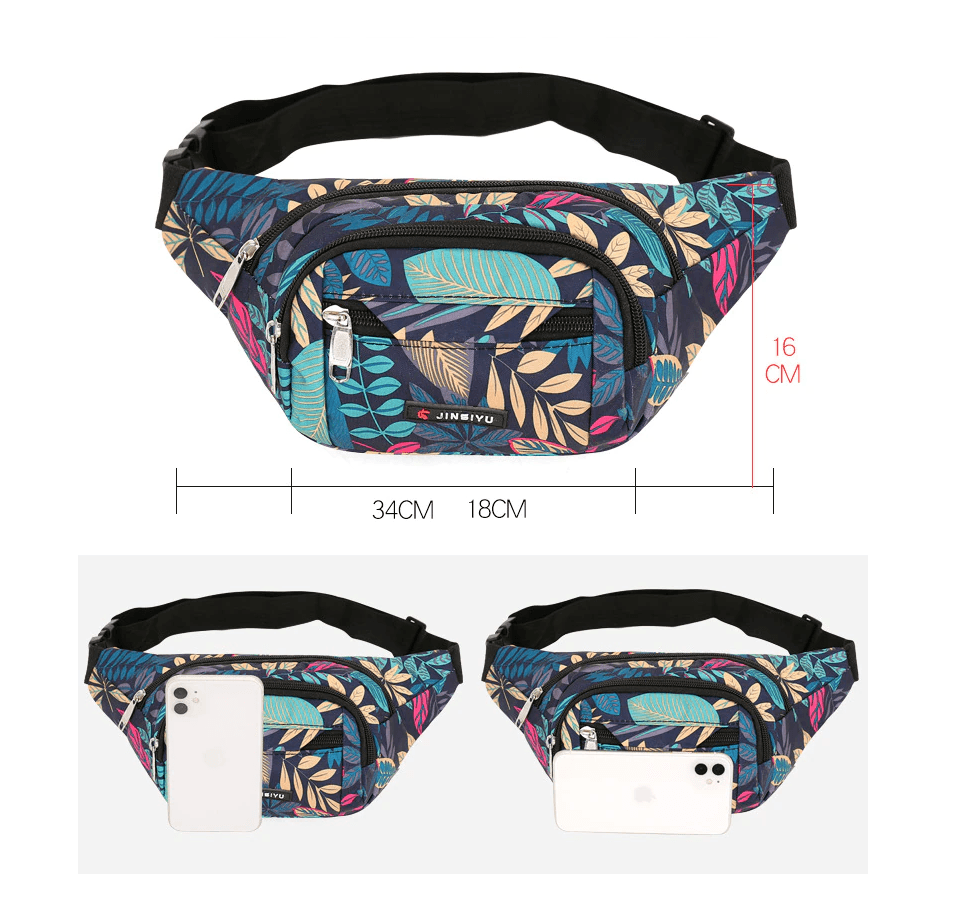 Banano Riñonera Casual Nylon Impermeable Multicolor BT13