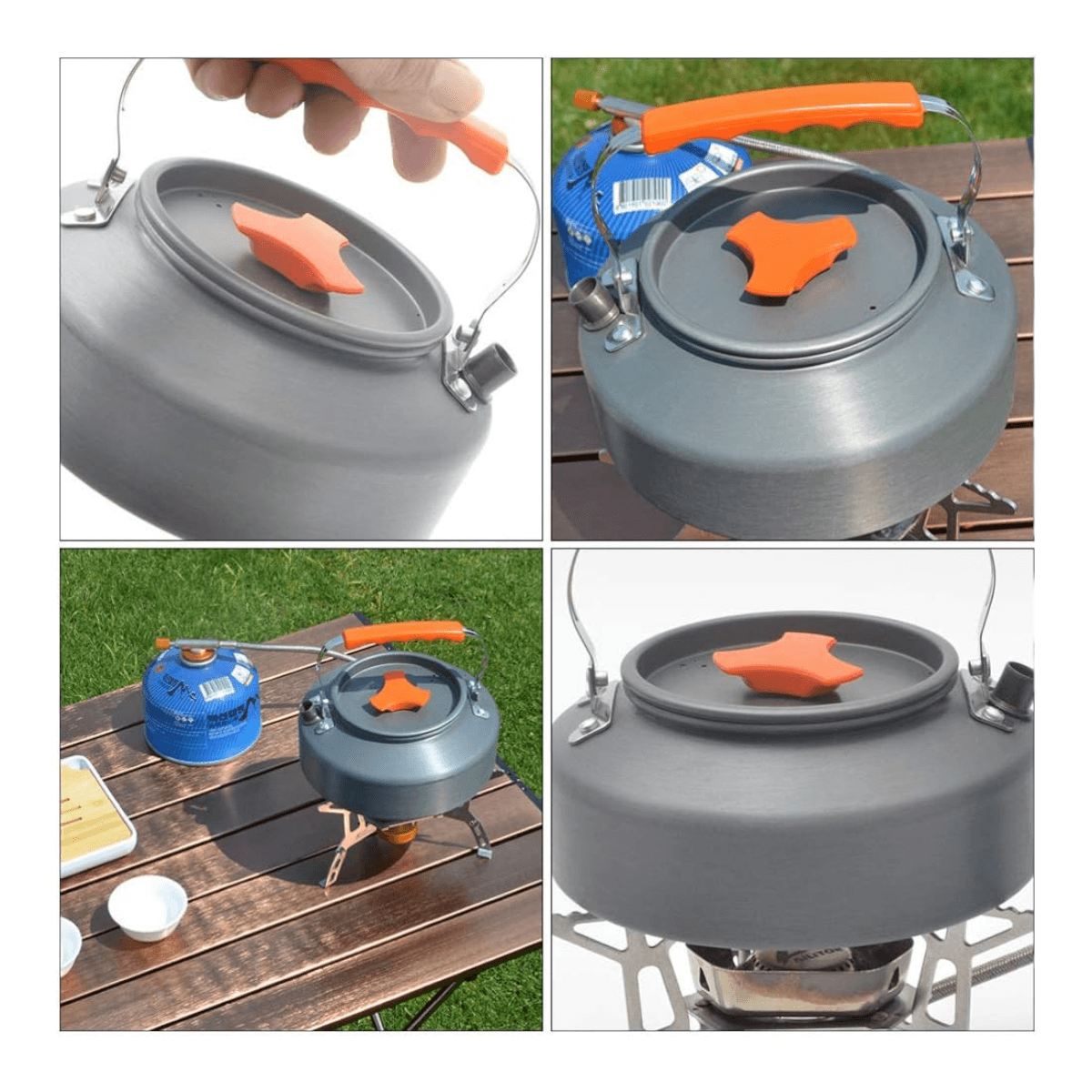 Hervidor agua aluminio acampar 1.6 L OC10