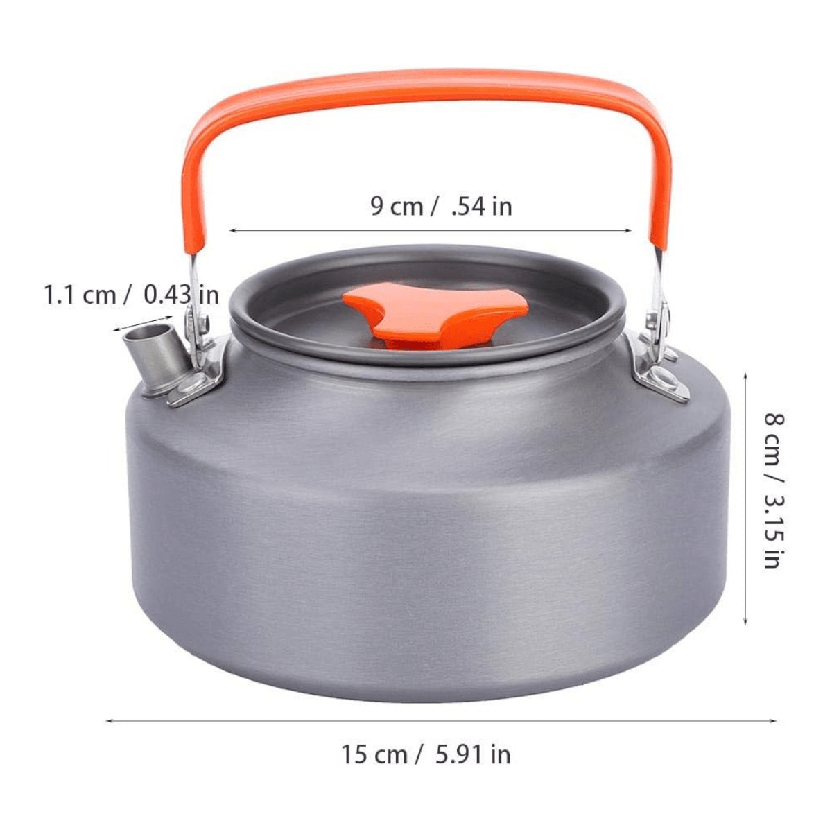 Hervidor agua aluminio acampar 1.6 L OC10