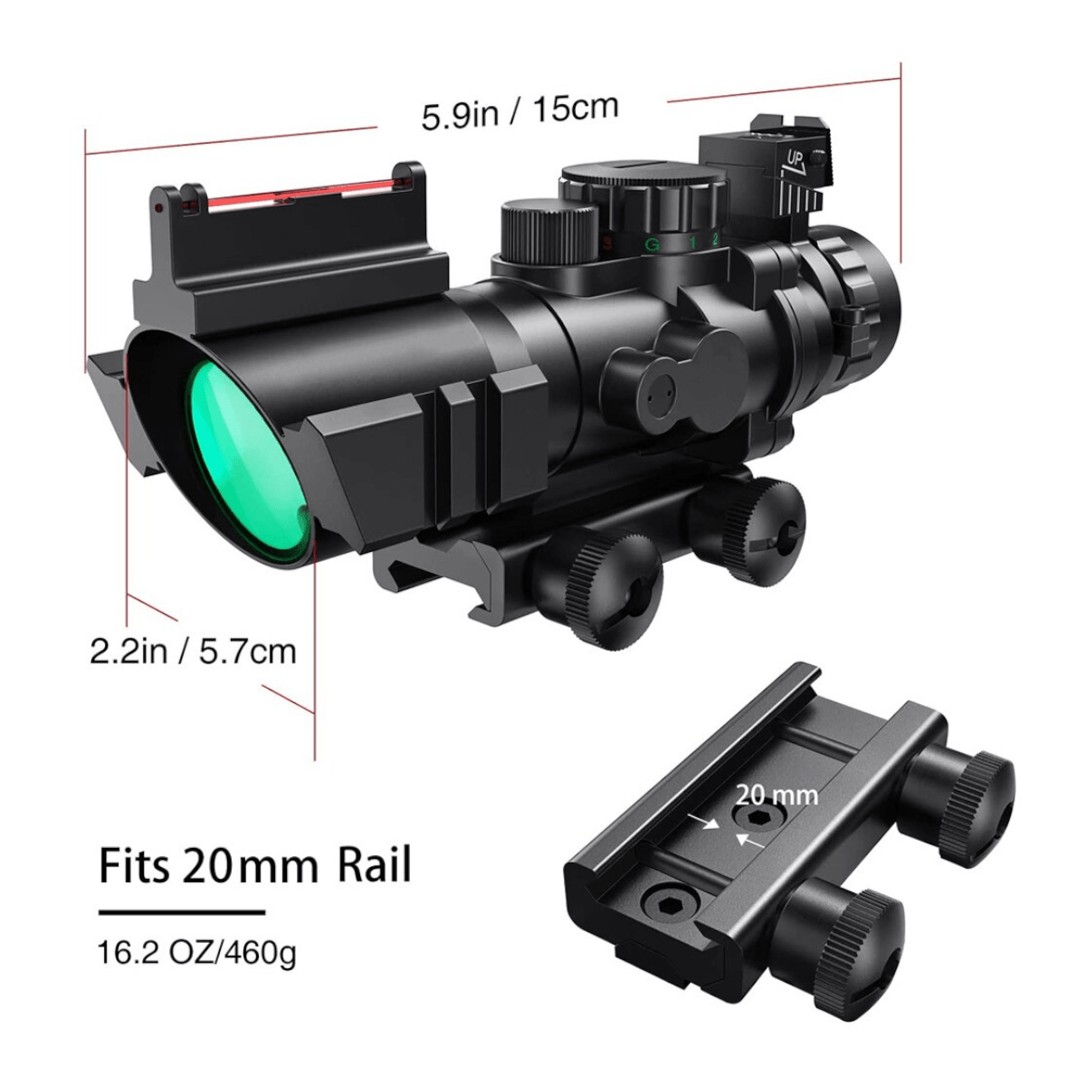 Mira Rifle táctico 4x32mm MLT26