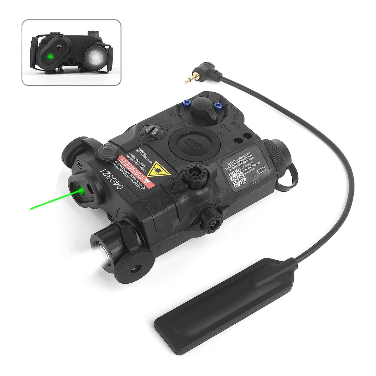 Linterna LED Puntero Laser MLT27