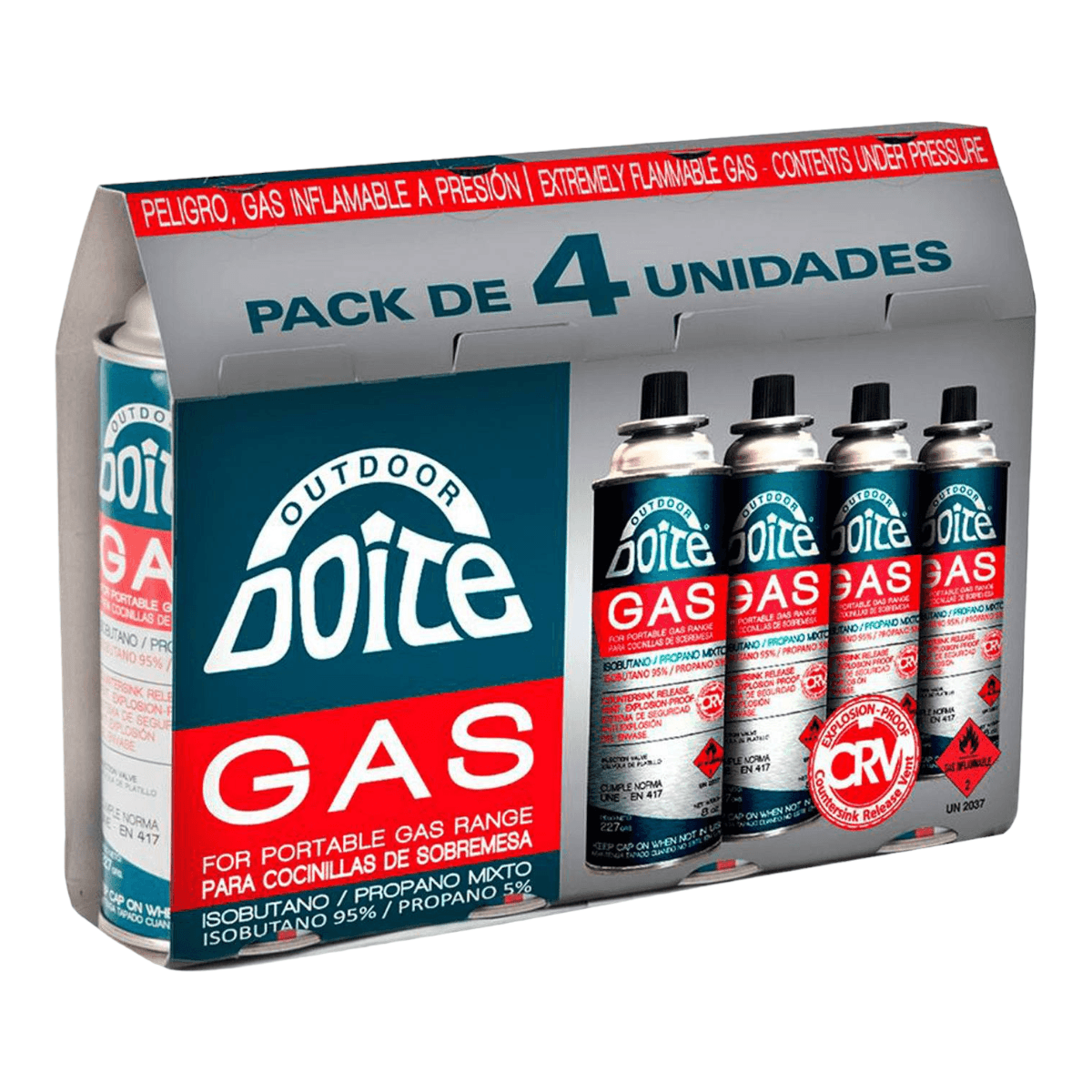 Gas butano Doite 227 gr 4 unidades GTB12