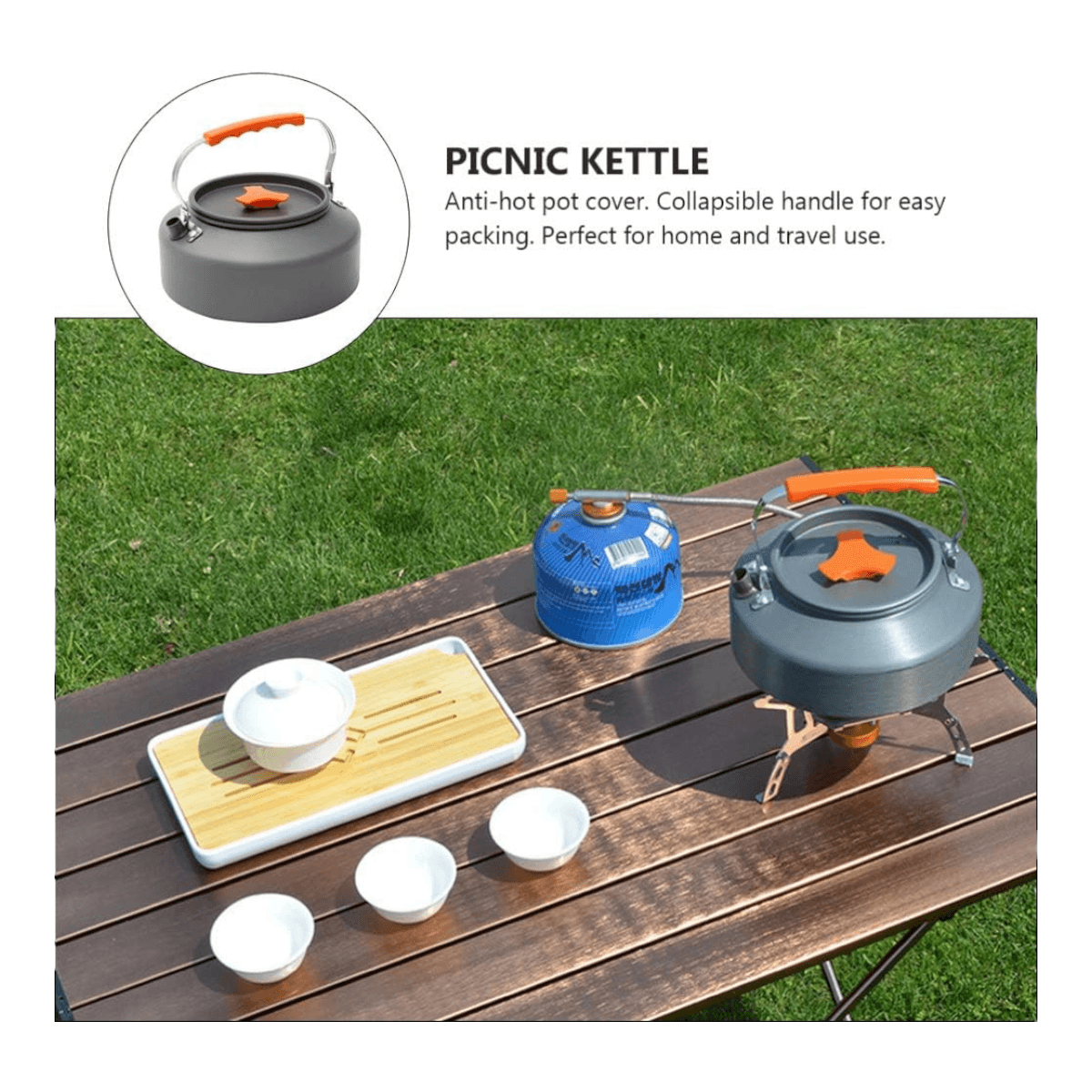 Hervidor agua aluminio acampar 1L OC9