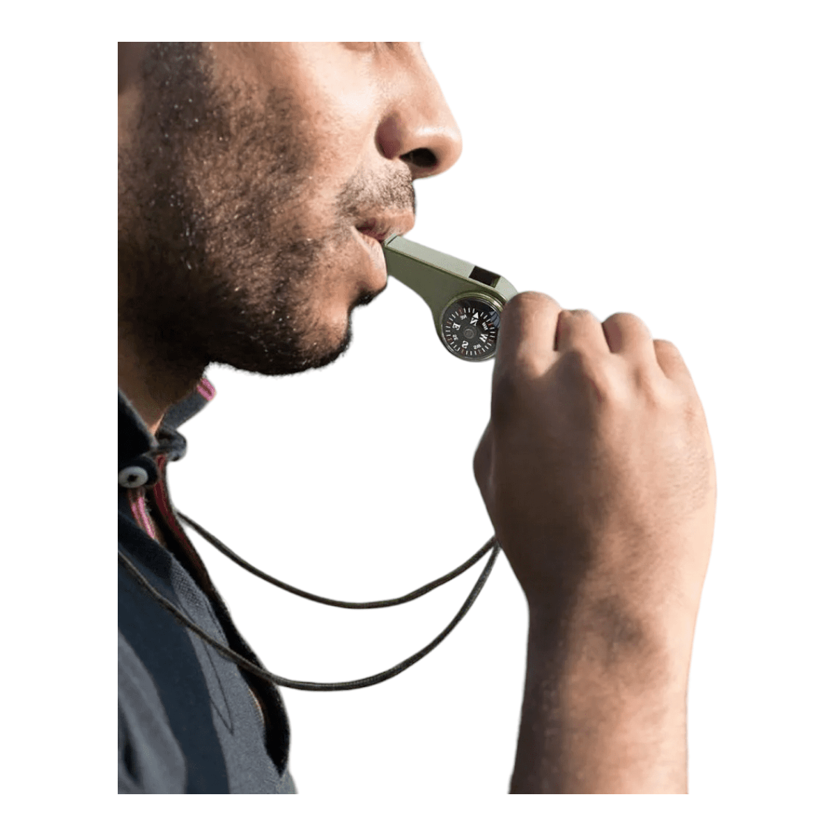 Silbato Supervivencia Brujula Militar Temperatura 3en1 EDC7