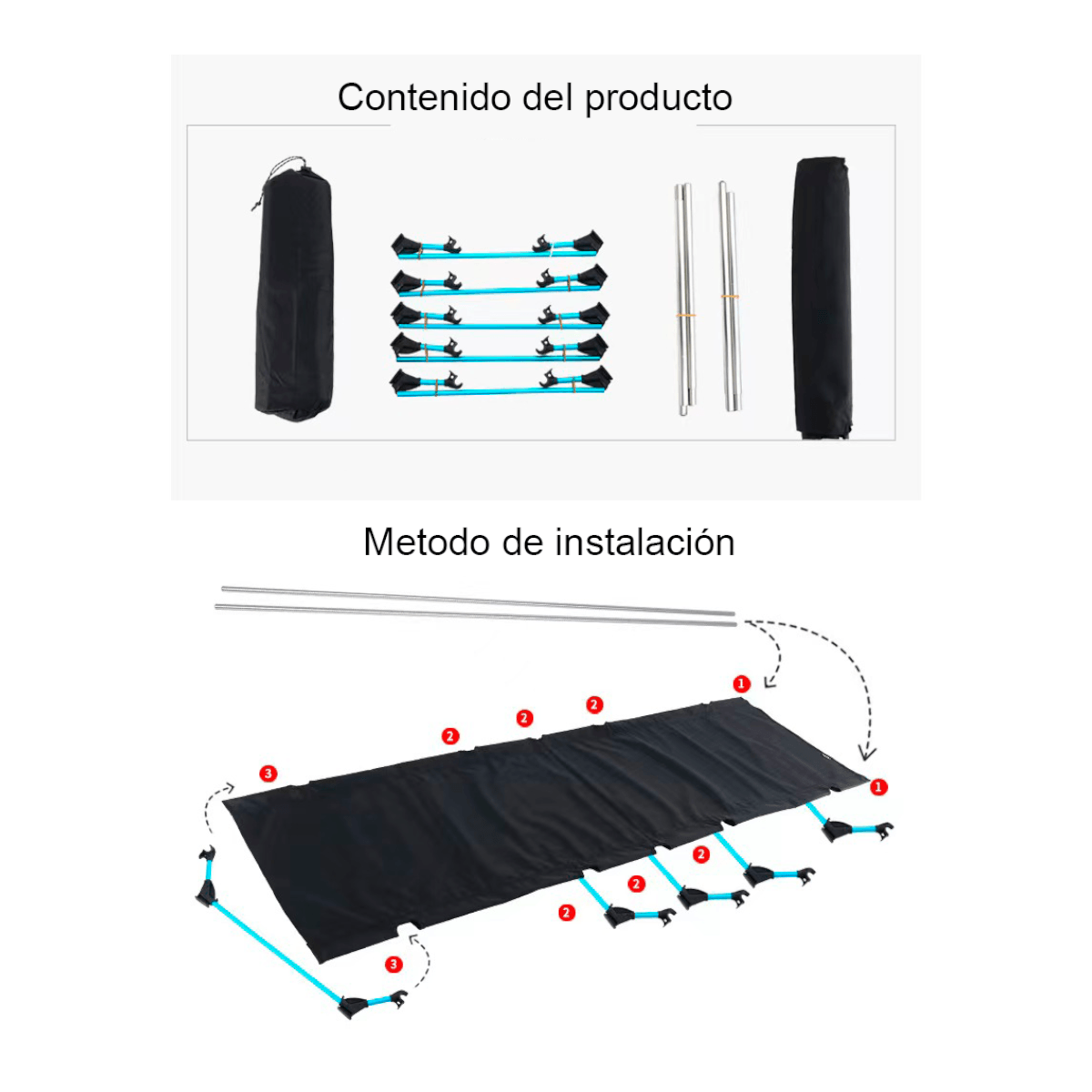 Cama plegable camping SA12