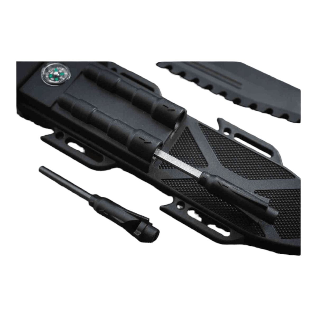 Cuchillo Militar brujula pedernal tactico CHMP41