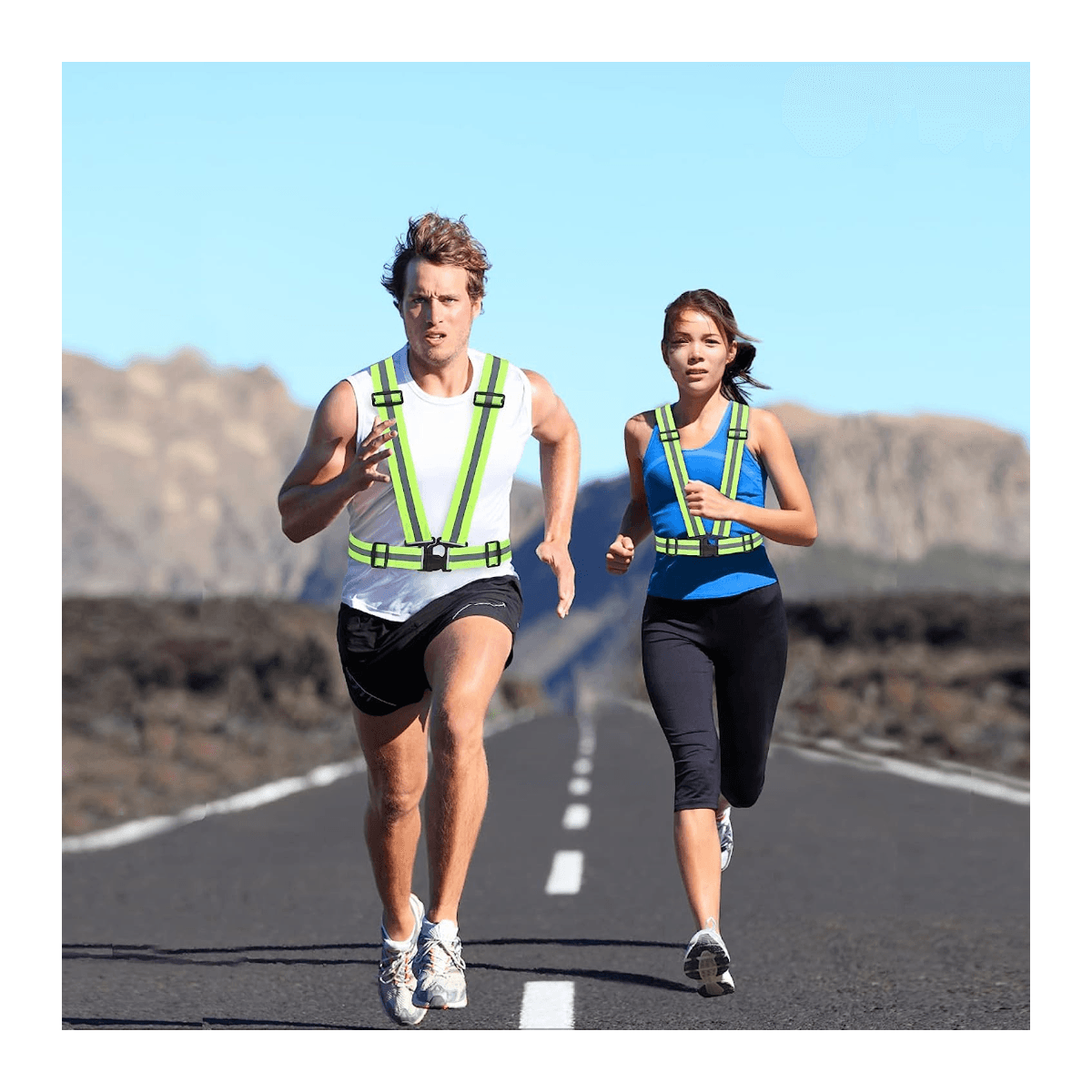 Arnes elastico reflectante bicicleta running LCB51