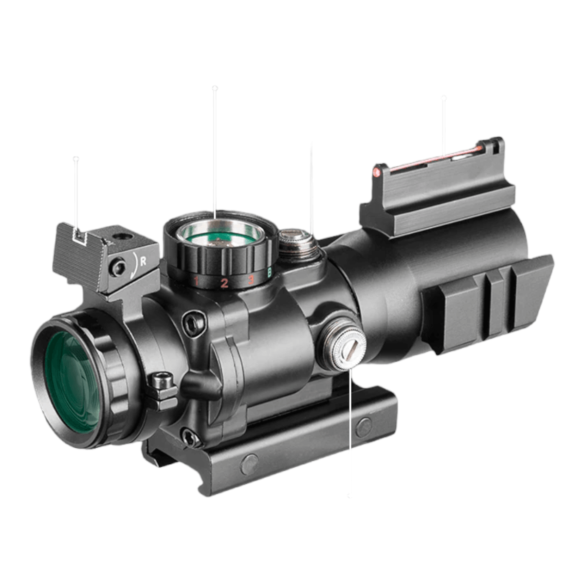 Mira Rifle táctico 4x32mm MLT26