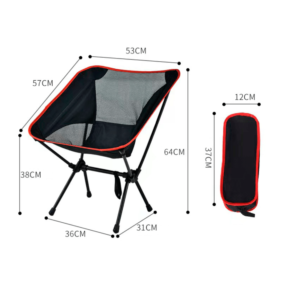 Silla Plegable Corta Campamento Aire Libre SA6