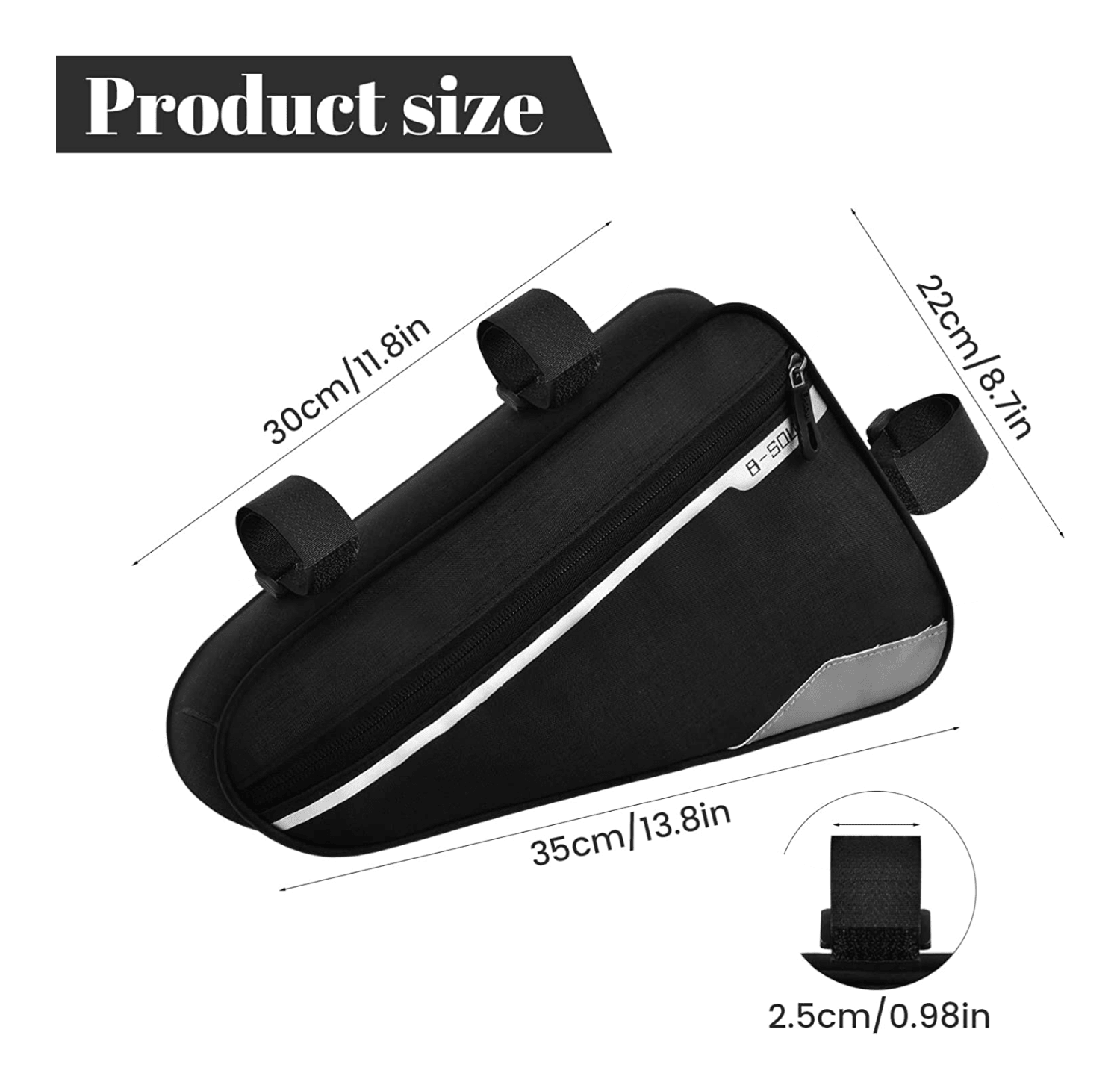 Bolso Triangular Impermeable Bicicleta 1.5 Litros BBP8