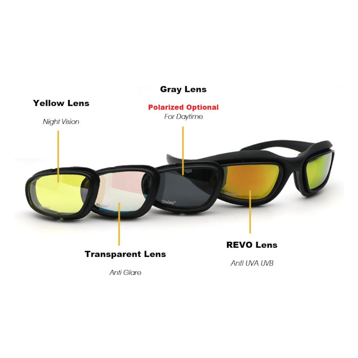 Set lentes con 4 pares lunas L6