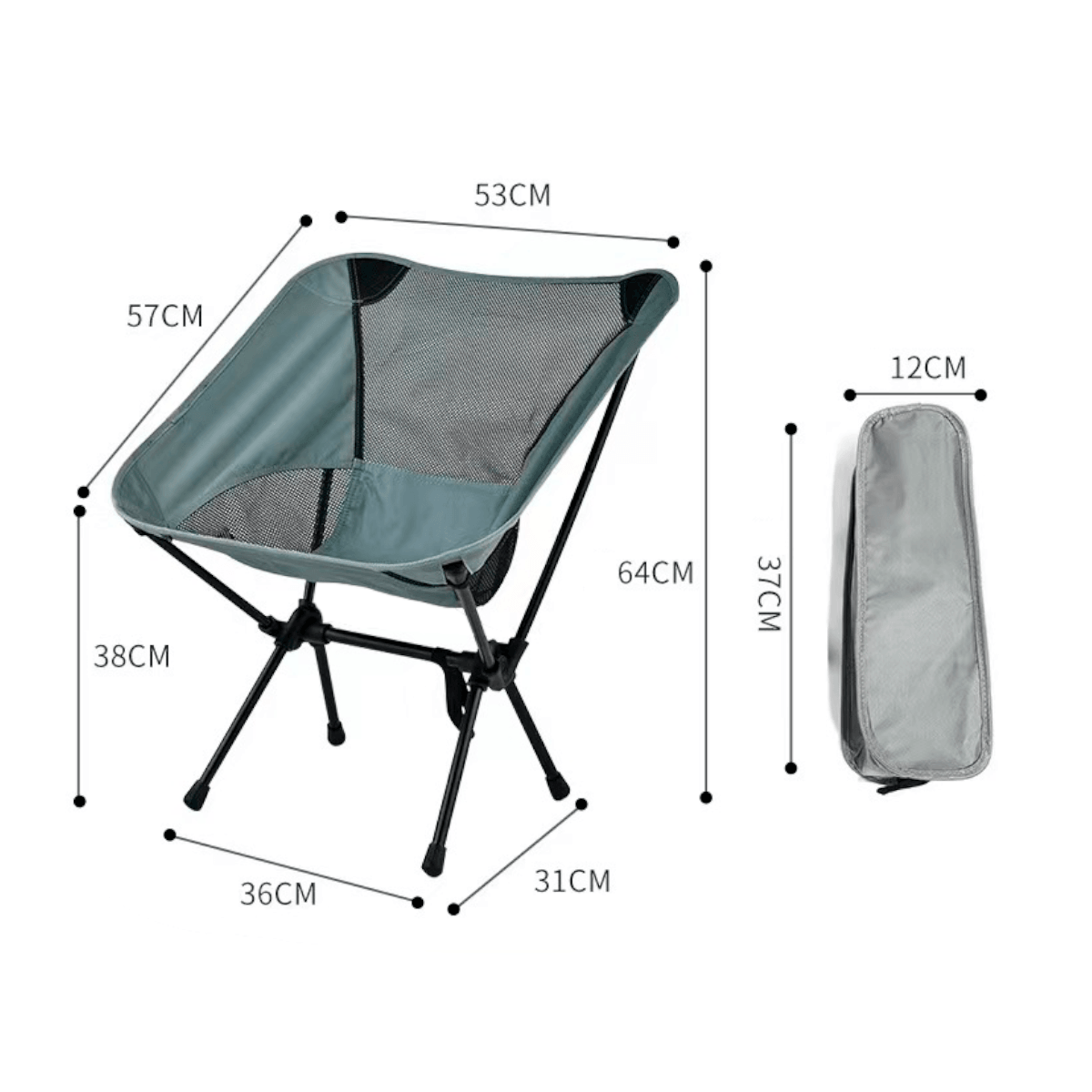 Silla Plegable Corta Campamento Aire Libre SA6